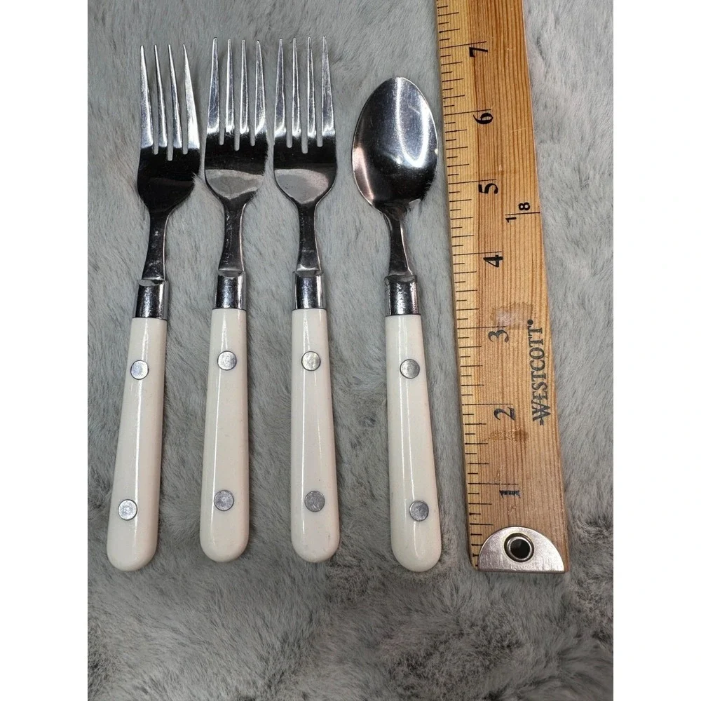 Vintage‎ Silverware Rivets White Replacement Flatware Korea Stainless MCM Lot